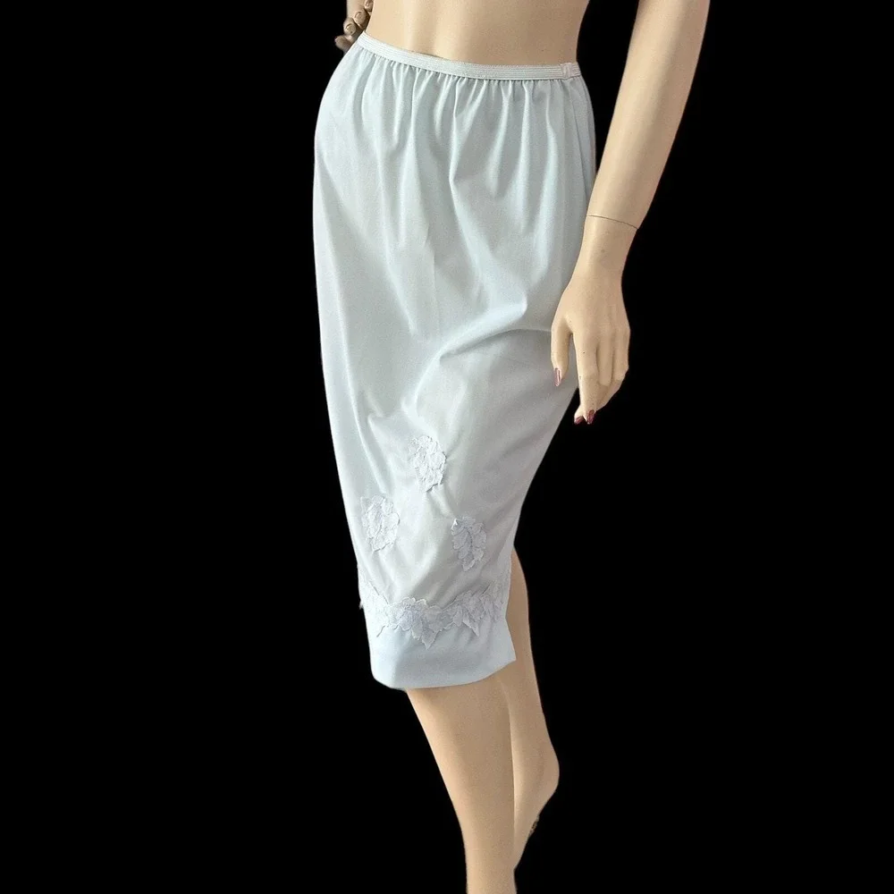 60s Pale Blue Nylon Slip Skirt‎ M NWT Angelic Dollette Coquette Ballerinacore